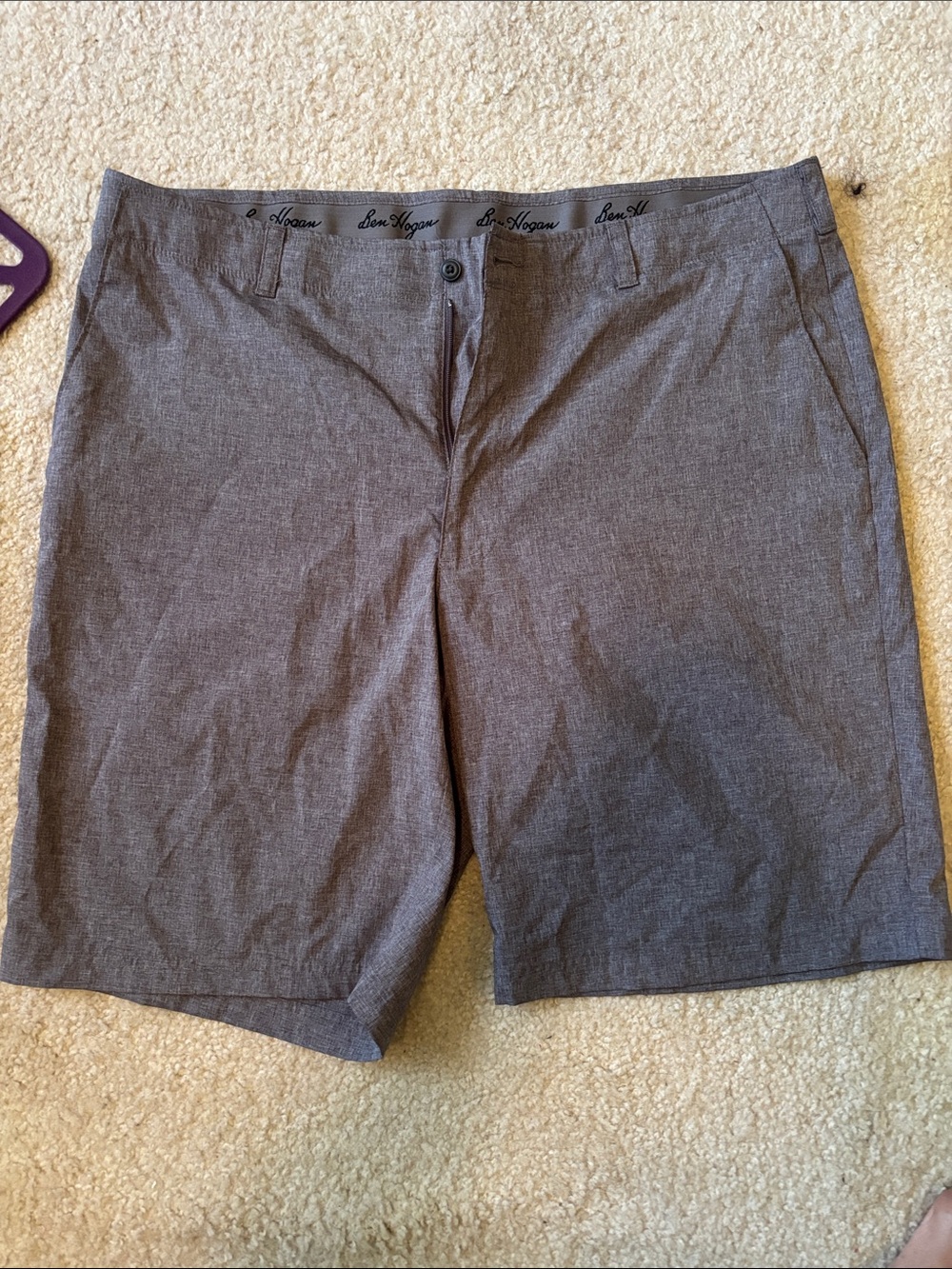 Hogan Men's Charcoal Flat Front Shorts